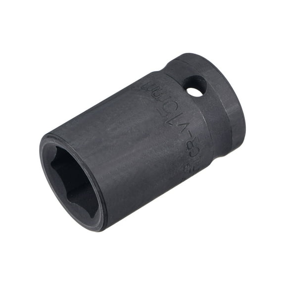 Uxcell 1/2" Drive by 15mm 6-Point Impact Socket, CR-V Steel 1.54" Length, Shallow Metric Sizes
