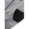 thumbnail image 6 of CULTURA Men's Light Weight Active Hooded Sweater For Gym & Running, Athletic Hoodie, Full Zipper - Heather Grey/Black, Small, 6 of 6