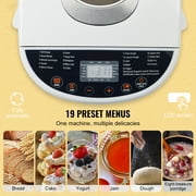 KFFKFF Bread Maker 2LB 19 in 1 Automatic Bread Machine Non Stick White