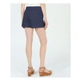 thumbnail image 2 of MAISON JULES Womens Navy Stretch Pocketed Flat Front Straight leg Shorts 14, 2 of 2