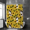 thumbnail image 2 of FREEAMG Shower Curtain Bath Curtains Cat in Sunflower Flower Bathroom Waterproof Machine Washable Fabric Decor Shower Curtains for Bathroom, 72x72 inch, 2 of 6