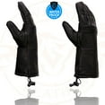 thumbnail image 2 of Milwaukee Leather SH294 Men's Black Leather Waterproof Gauntlet Gloves with Stretch Knuckles Large, 2 of 9