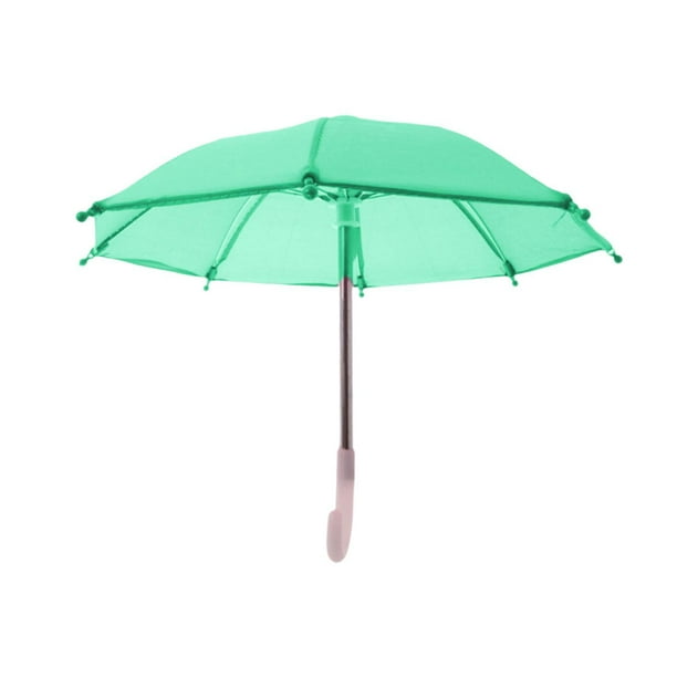 Paraguas en miniatura para casa de muñecas, accesorio de fotografía, decoración, juguete para niños, paraguas para casa de muñecas verde