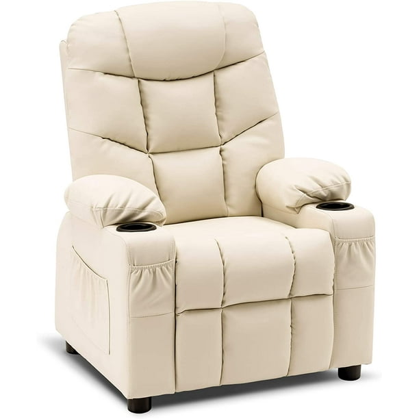 Big Kids Recliner Chair with Cup Holders for Boys and Girls Room