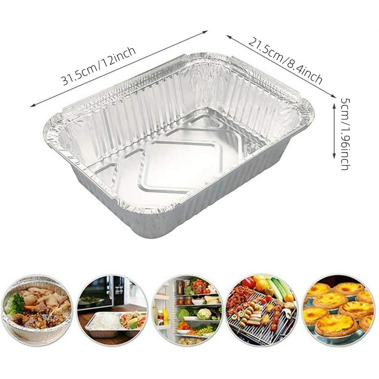  ULTECHNOVO 50Pcs Aluminum foil tin box containers for food foil  food containers bbq pan liners bbq tin foil tray disposable foil liners  aluminium trays bbq accessories cooking utensils bulk: Home 
