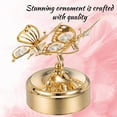 thumbnail image 4 of Matashi 24K Gold Plated Double Butterfly Music Box Plays 'Memory' - Gifts for Mom, Woman - Tabletop Showpiece for Living Room - Ideal Valentine's Day Gift for Her - Mother's Day, Housewarming Present, 4 of 9