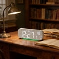 thumbnail image 1 of Digital Clock with Date, Temperature, LED Display, Brightness Control, Battery & Electric Power for Bedroom or Office, 1 of 8