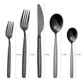 thumbnail image 3 of Sangdo Black Silverware Set 20 pieces Stainless Steel Flatware Set Kitchen Utensil Set Service for 4, Tableware Cutlery Set for Home and Restaurant, Dishwasher Safe, 3 of 6