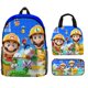 thumbnail image 1 of Mario bros bag Bowser Princess Peach bag pencil case lunch bag for elementary student., 1 of 4