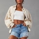 thumbnail image 2 of Abrigo de mezclilla con bolsillos Chaqueta de mezclilla Abrigo Moda Color sólido Abrigo casual diario, 2 of 6
