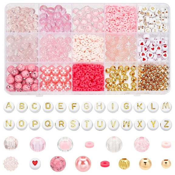 1box 1 set Bracelet Jewelry Making Finding Kit Beads Jewelry Making Finding Kit Bracelet Making Kit Round Beads Acrylic Beads for Bracelet Jewelry Making and Crafts