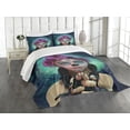 thumbnail image 3 of Ambesonne Horror Quilted Bedspread Set 3 Pcs, Scary Clown Girls Flower, Queen Size, Multicolor, 3 of 5