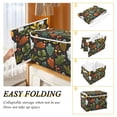 thumbnail image 4 of Storage Box With Lid 16.5x12.6x11.8In Foldable Stacked Household Storage Box Cute Christmas Leaves, 4 of 7