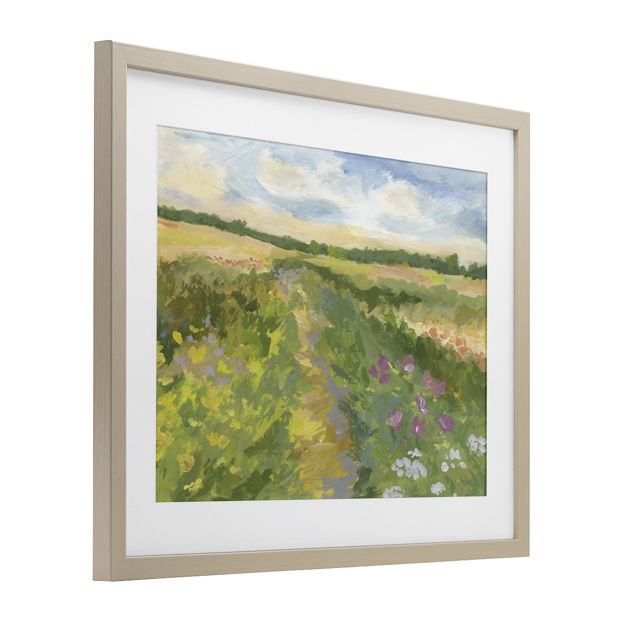 Stupell Industries Windswept Flower Field Birch Framed Print Under Glass, design by Victoria Barnes