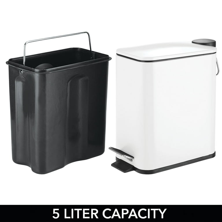 5L 5 LITER BATHROOM TOILET SLIM PEDAL BIN DUST RUBBISH WASTE BIN MATT  FINISH