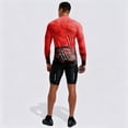 thumbnail image 5 of Dragon Print Quarter Zip Pullover for Men, Long Sleeve Athletic Jersey with Breathable Quick Dry Fabric - Slim Fit Cool Motorcycle Cycling Workout Tops Red M, 5 of 6