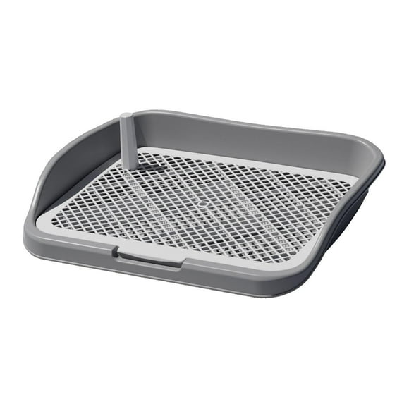 Decodeary Toilette pour Chien Plateau de Pot pour Chien d'Intérieur Réutilisable Pipi Durable Confortable Support Coussinet Gris 48x36.5x8.5cm