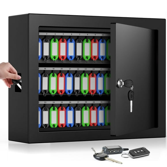 Caja de seguridad Nebakne para 75 llaves, soporte de pared con 75 etiquetas