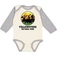 thumbnail image 3 of Inktastic Yellowstone National Park with Bear Mountains and Trees Cricle Boys or Girls Long Sleeve Baby Bodysuit, 3 of 5