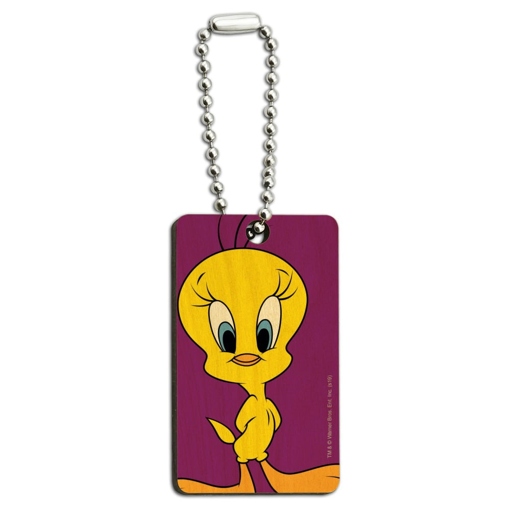 Warner Bros Classic Tweety Bird Photo Frame Plastic Keychain Looney Tunes 