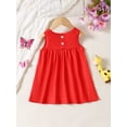 thumbnail image 4 of Mikrdoo Baby Girls Dress Cute Animals Print Sleeveless Summer Dress One Piece Casual Party Dress (3M-3T,Red), 4 of 9