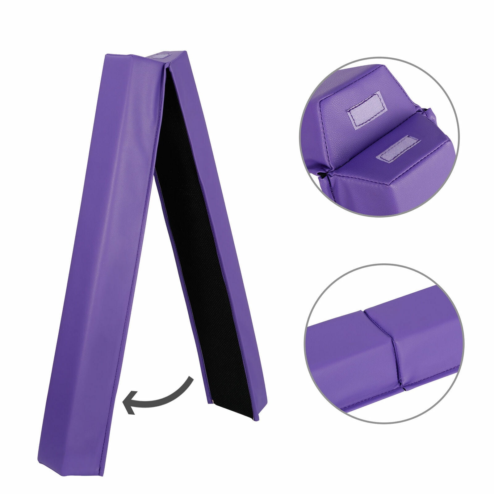 6ft Purple Balance Beam Extra Firm Vinyl Folding Gymnastics Beam ...