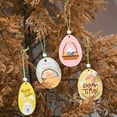 thumbnail image 2 of Biplut 2Pcs/Set Happy Easter Pendant Lovely DIY Decorative Easter Wooden Egg Pendant for Celebration (Type 7), 2 of 13