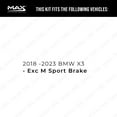 thumbnail image 2 of Max Advanced Brakes - Brake Kit for 2018 2019 2020 2021 BMW X3 Exc M Sport Brake Front and Rear Replacement Geomet Coated Disc Brake Rotors and Ceramic Brake Pads, 2 of 9
