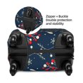 thumbnail image 6 of Uemuo Merry Christmas Winter Leaves Snowflakes Printed Washable Luggage Cover - Fashion Suitcase Protector Fits 18-32 Inch Luggage -Large, 6 of 9