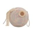 thumbnail image 4 of Bolso bandolera tejido a mano, portátil, decorativo, ligero, moderno, artesanal. Beige, 4 of 9