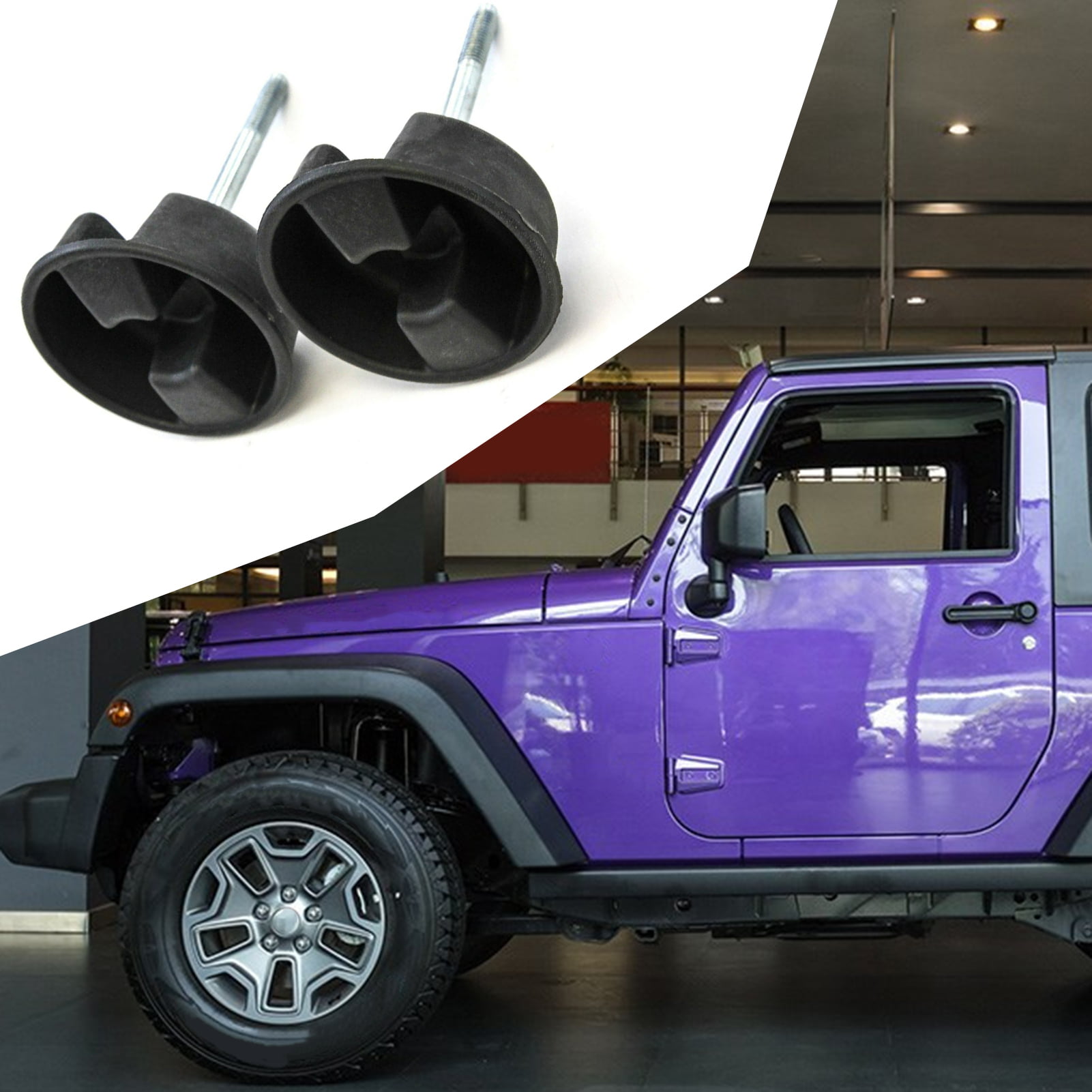 Car & Truck Parts Motors Purple Door Handle Trim with Push Button for 2  Door Jeep Wrangler 2007-2017 US $