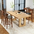 thumbnail image 4 of Costway 30.5" Bar Stool Set of 4 with Curved Backrest & Footrest Counter Height Stools, 4 of 10