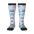 thumbnail image 1 of Fotbe Brain Training Calcetas Divertidas Estampadas para Hombre y Mujer, Calcetas de Algodón hasta la Rodilla para Caminar, Correr, Enfermería y Embarazo, 1 of 6