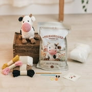 CraftBud Beginner Crochet Kit with Accessories, Amigurumi Stuffed Animal Kit with Step-by-Step Video Tutorials, Arts & Crafts for Kids and Adults, Callie The Cow
