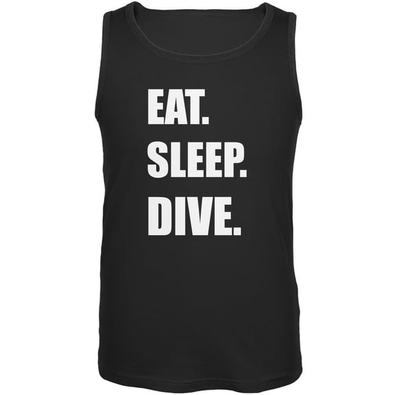 Eat Sleep Dive Black Adult Tank Top