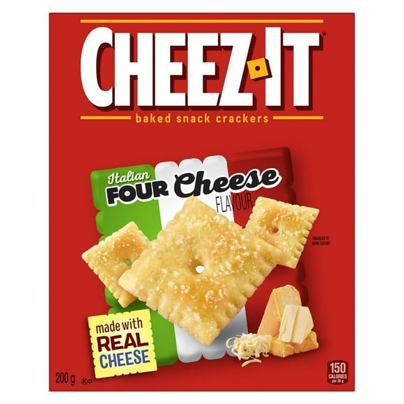 Les craquelins Cheez-It* Quatre fromages à l’italienne Fabriqué avec du vrai fromage