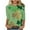04 Green, variant on St Patrick's Day T-Shirt for Women, Women 3/4 Sleeve Tee, Crew Neck Blouse Fashion Women's Tees Casual Round Neck 3/4 Sleeved Loose T Shirt Ladies Tops Blouses Shirts