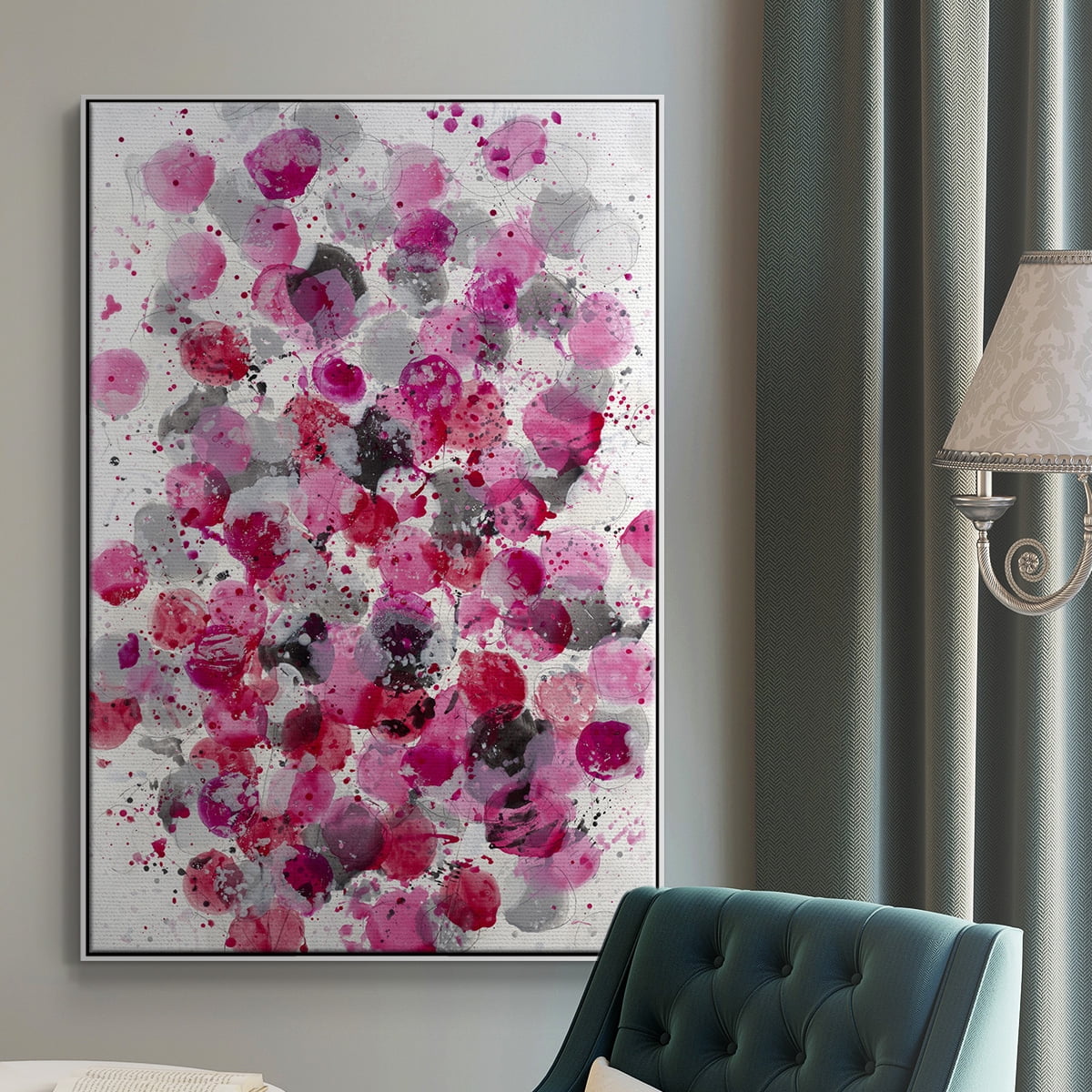 Bouquet Framed Premium Gallery Wrapped Canvas - Ready to Hang - 27 x 41 - White Floating Frame