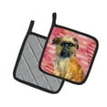 thumbnail image 2 of Caroline's Treasures Brussels Griffon Love Pair of Pot Holders, 2 of 2