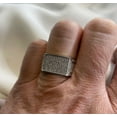 thumbnail image 4 of Forever Jewels 2Ct Round Cut Moissanite Men Cluster Engagement Ring 14K White Gold Plated, 4 of 5