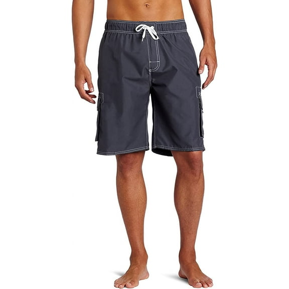 KANU SURF MEN'S BARRACUDA CHARCOAL SWIM TRUNKS/SHORTS XL