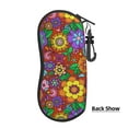 thumbnail image 3 of ZICANCN Sunglasses Soft Case, Colorful Groovy 70s Floral Neoprene Zipper Eyeglass Case for Men Women, 3 of 9