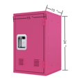 thumbnail image 3 of 24" H Metal Locker With 1 Door, Free Patchwork Vertical Lockable Storage Cabinet Organizer, For Home, Bedroom, School, Office, Daycare, Garage, 3 of 9