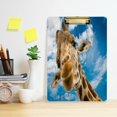 thumbnail image 6 of FMSHPON Giraffe Blue Sky Clipboard Hardboard Wood Nursing Clip Board and Pull for Standard A4 Letter 13x9 inches, 6 of 8