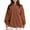 Brown, variant on VANLOFE Women's Solid Color Long Sleeve Sweatshirt Round-Neck Sweatshirt for Women Women's Soft Trendy Light Blue Sweatshirt S