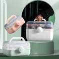 thumbnail image 3 of Medicine Box Organizer First Storage Organize Household Aid Aid Chest Transparent Case Capacity Emergency Portable Large Shelter Holder Green, 3 of 9