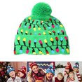 thumbnail image 2 of Sombrero de Navidad de punto con adornos de gorros cálidos que brillan intensamente de Navidad con luz LED (estilo C) Sywqhk Libre de BPA, 2 of 8