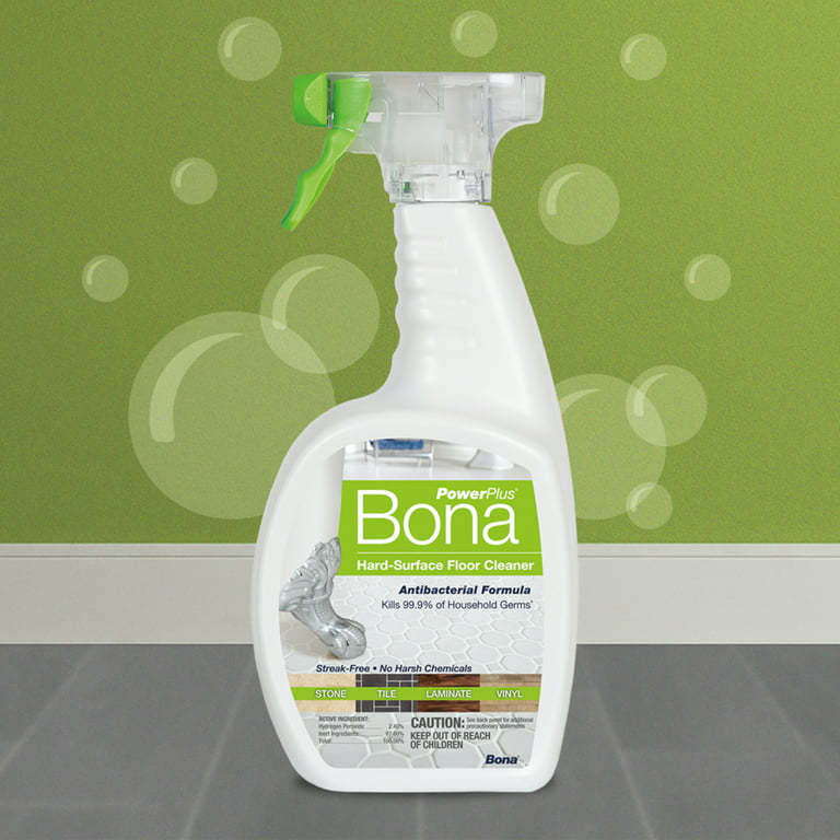 Bona PowerPlus Antibacterial Hard-Surface Floor Cleaner Spray, 22 Fluid  Ounces