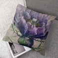 thumbnail image 7 of nygtbtfer Throw Pillow Case Purple Scottish Flower Medicinal Painting Nature Liver Ink Garden Decorative Square Covers for Home Sofa Couch Decor White, 7 of 7