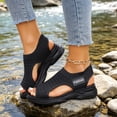 thumbnail image 5 of Women's Breathable Orthopedic Sandals Comfortable Walking Tennis Shoes Arch Support Wide Fit Plantar Fasciitis Sport Athletic Hiking Outdoor Active Summer Dressy(Black,8), 5 of 9